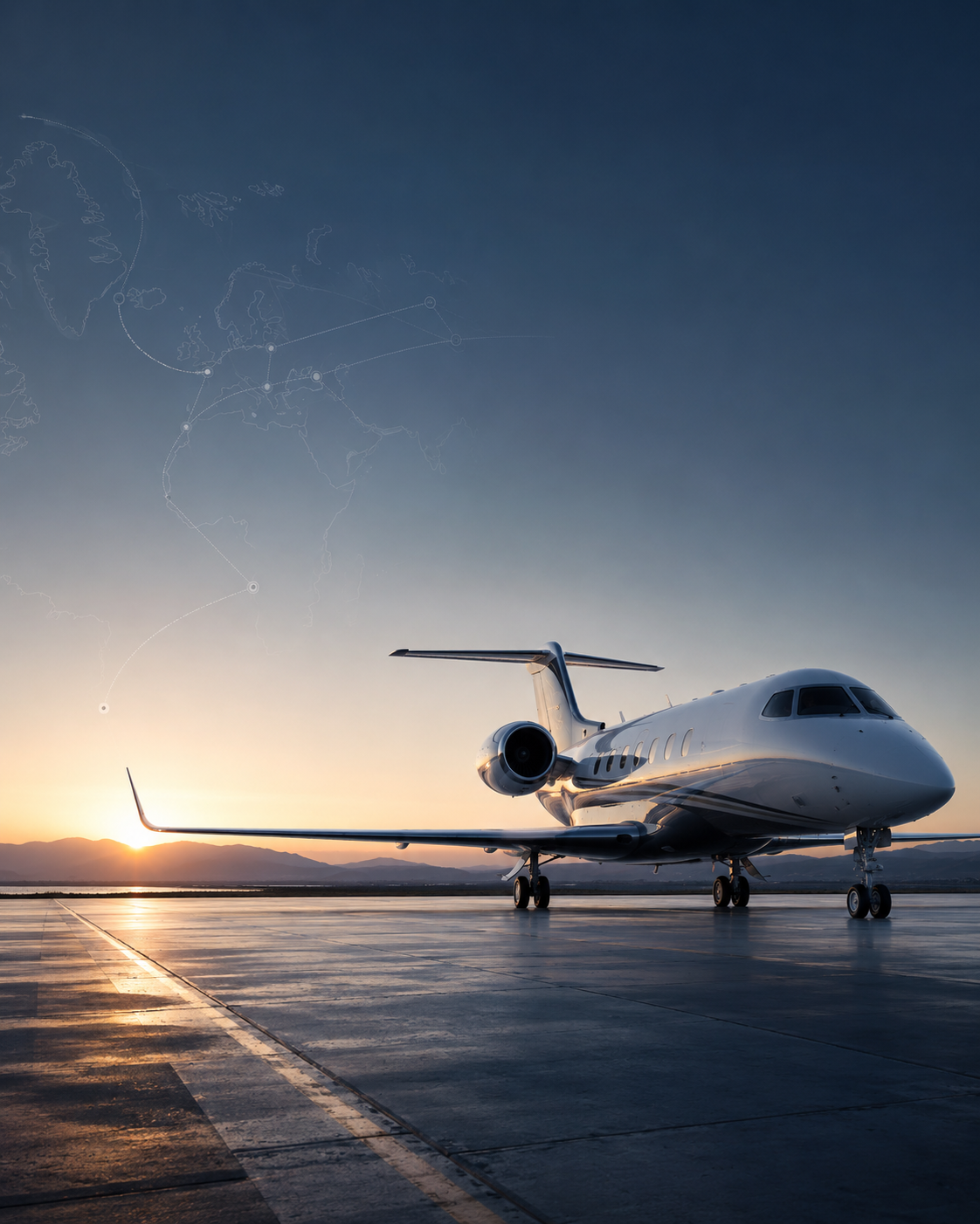 Luxury private aviation company team supporting international clients